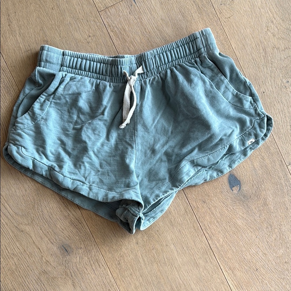 Rip Curl Teal Athletic drawstring Shorts XS with pockets